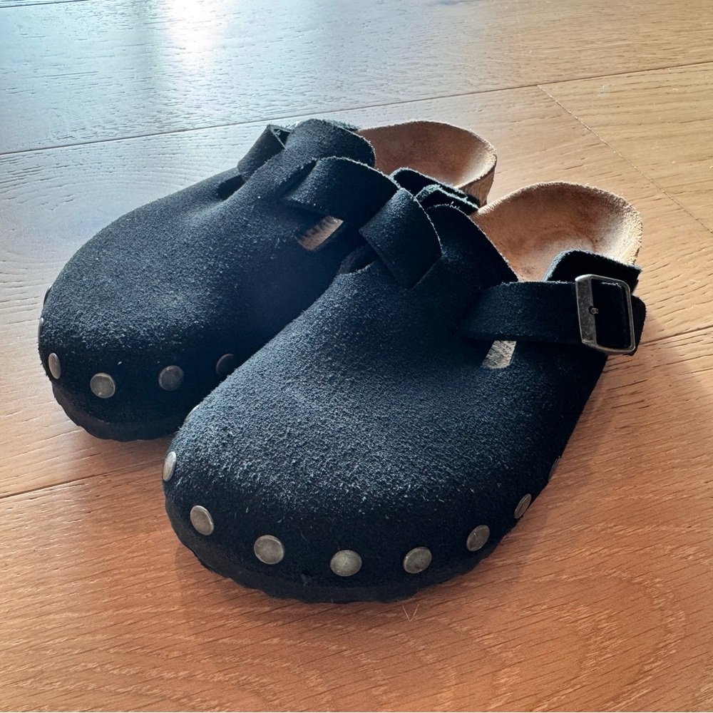 Birkenstock Black Mules with Buckle